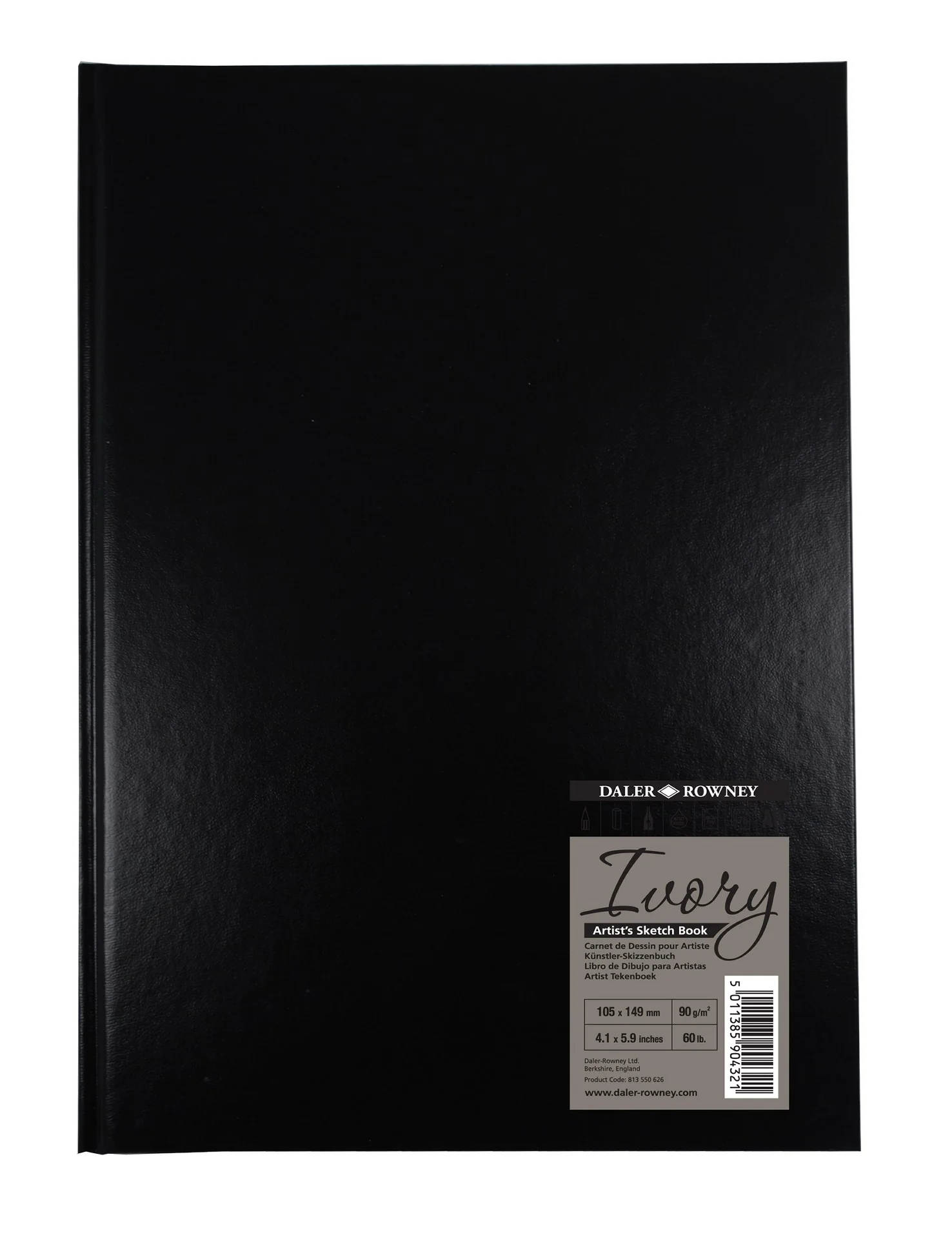 Daler Rowney Black Hardback Sketch Book - Nail Gallerys