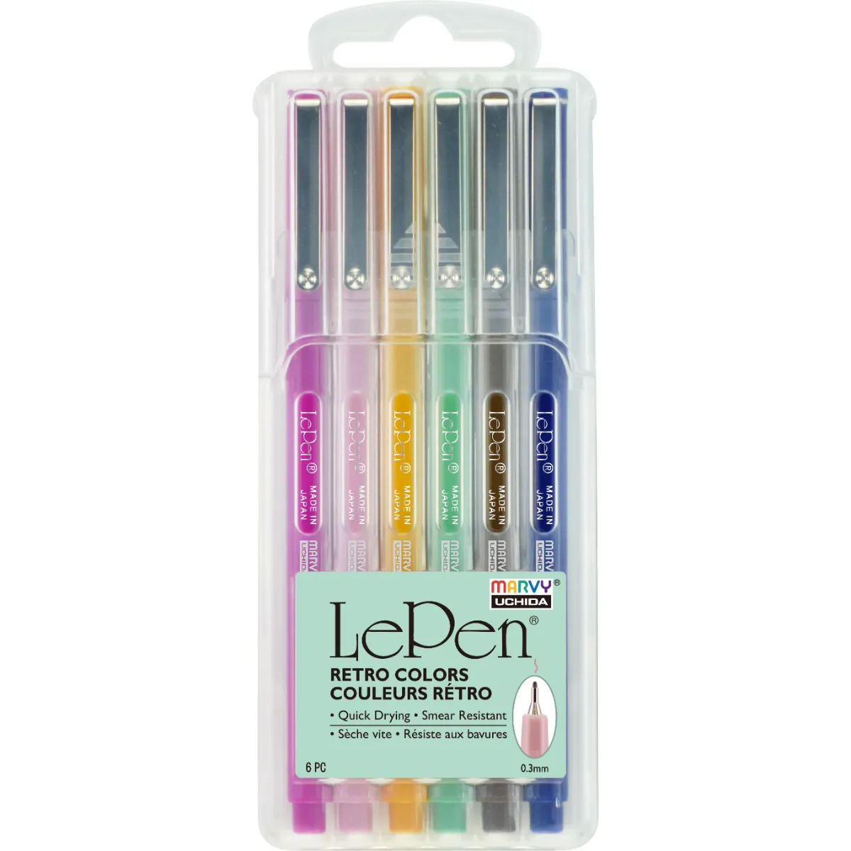 Marvy Le Pen Retro Pens Set Of 6 - Nail Gallerys