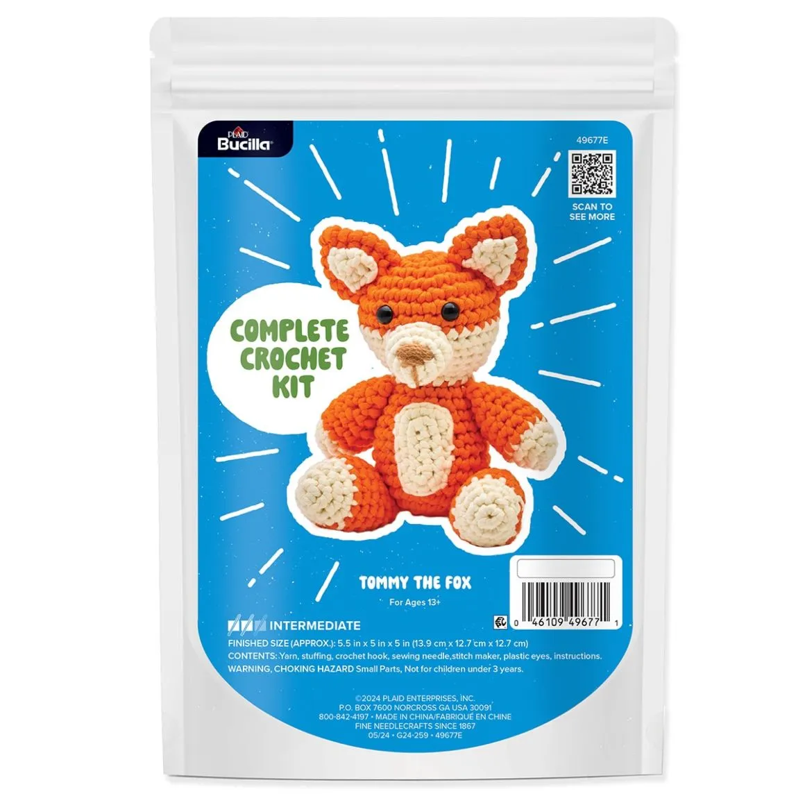Bucilla Large Tommy the Fox Amigurumi Kit - Nail Gallerys