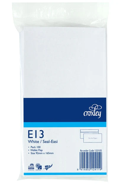 Croxley Envelope E13 Seal Easi 100 Pack - Nail Gallerys