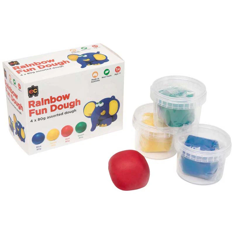EC Fun Rainbow 80gm Dough Set Of 4 - Nail Gallerys