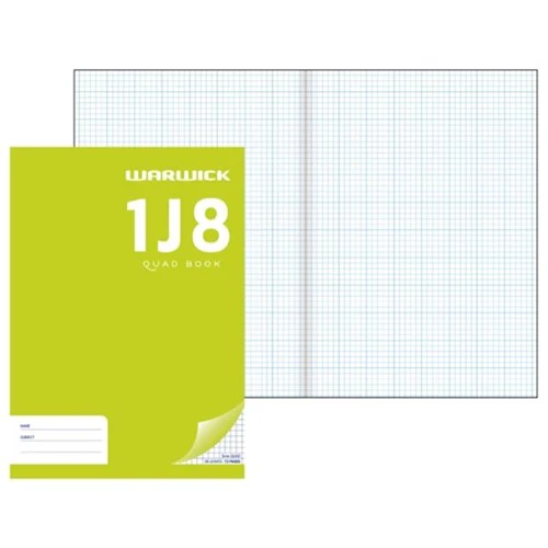 Warwick Exercise Book 1j8 36 Leaf A4 Quad 5mm - Nail Gallerys
