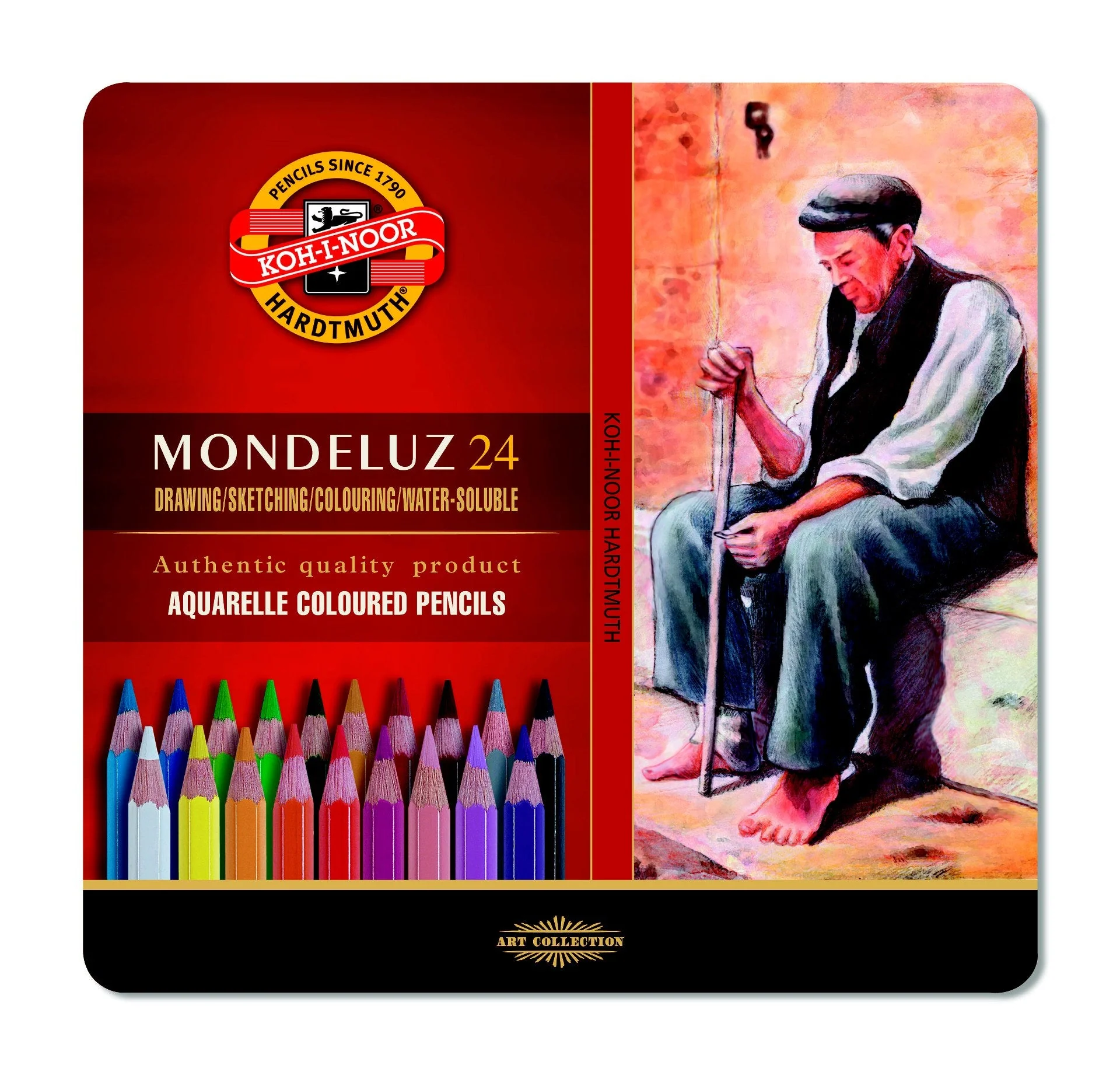 Koh-I-Noor Mondeluz Aquarelle Pencils Tin of 24 - Nail Gallerys