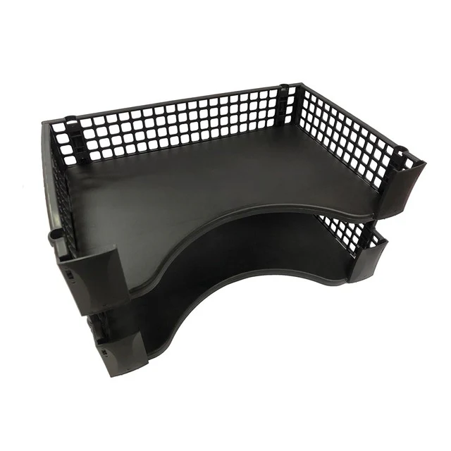 OSC Document Tray Stackable Black - Pack Of 2 - Nail Gallerys