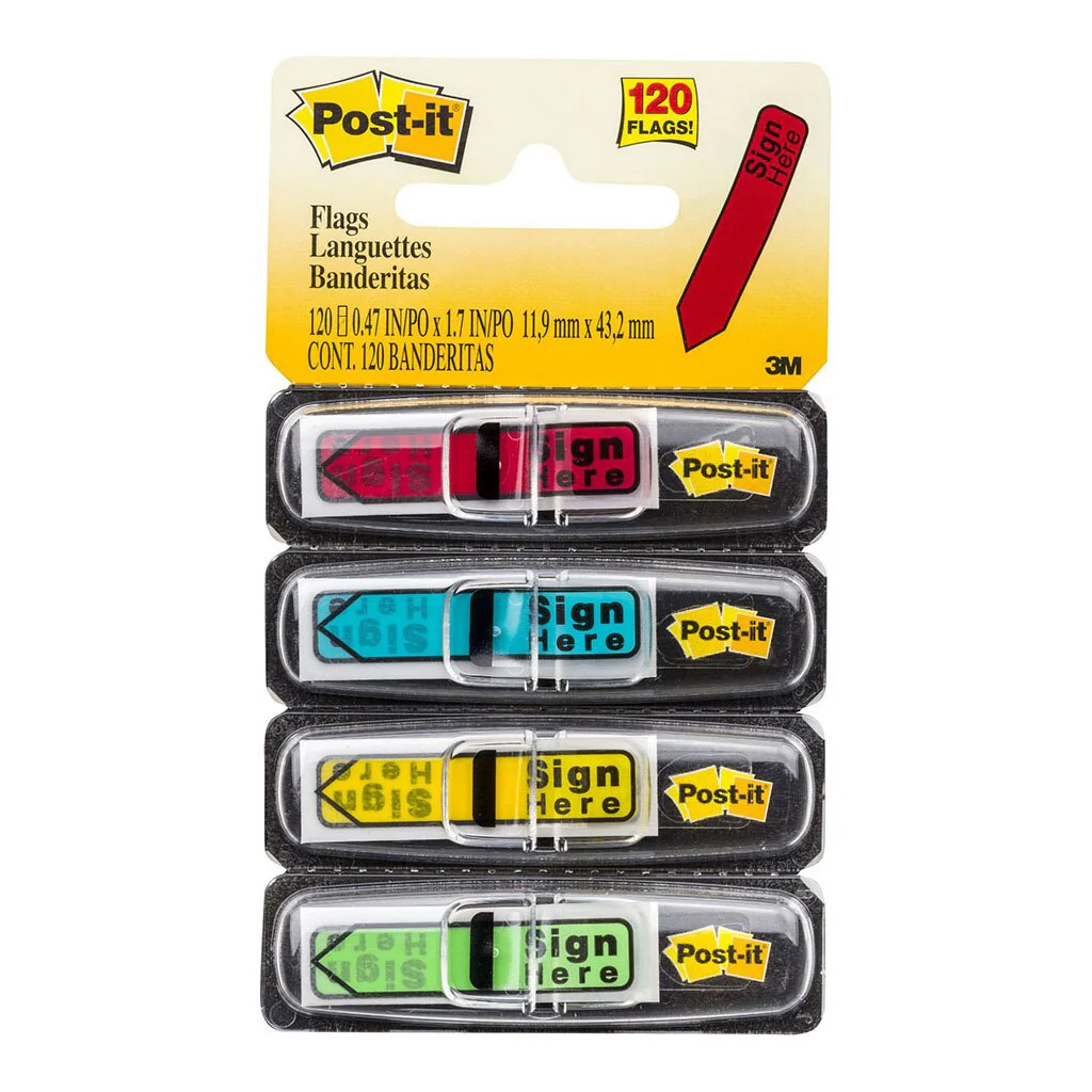 Post-it Arrow Flag Sign Here 684-SH Pack Of 120 - Nail Gallerys