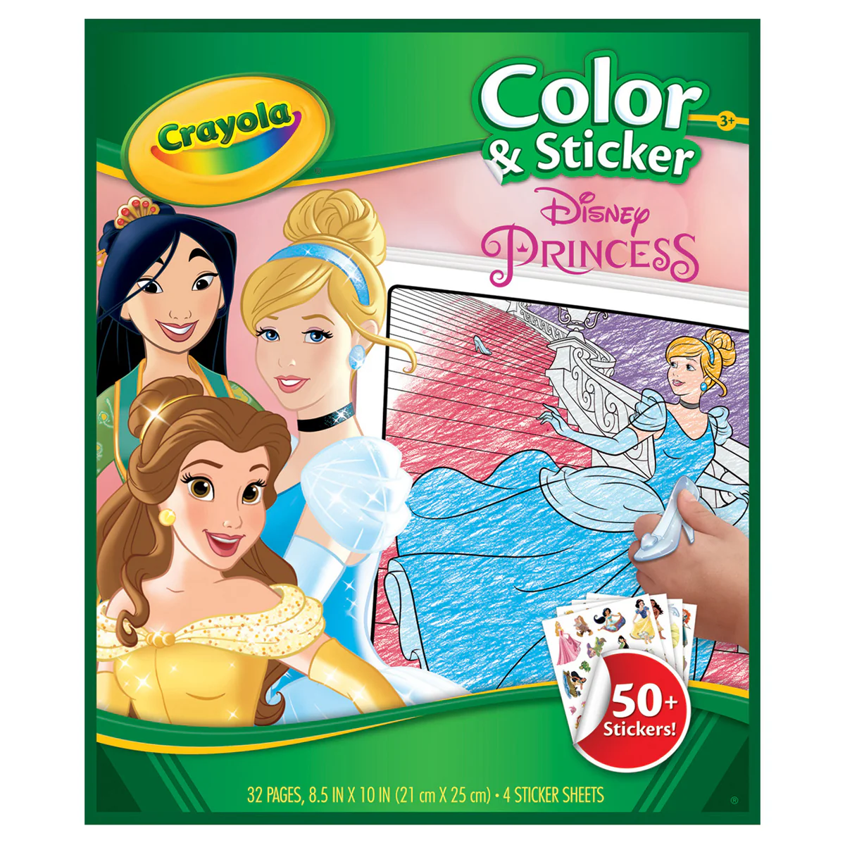 Crayola Disney Princess Colour & Sticker Book - Nail Gallerys