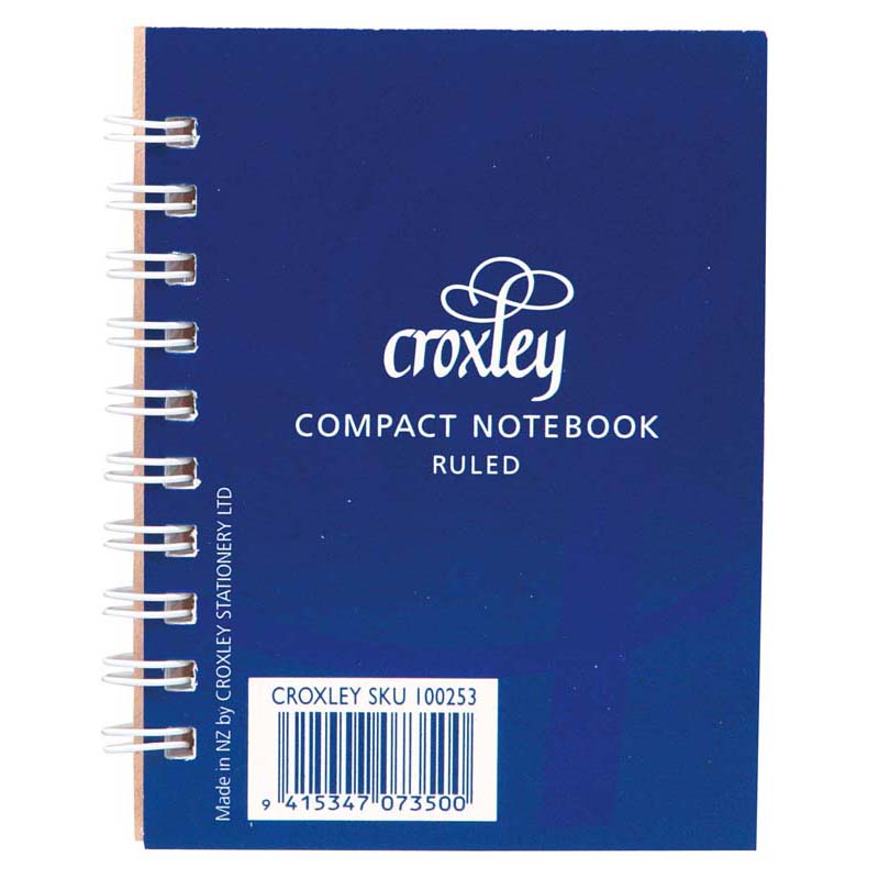 Croxley Notebook Ruled Pocket Side Opening 76x102mm Blue Cover 50 Leaf - Nail Gallerys