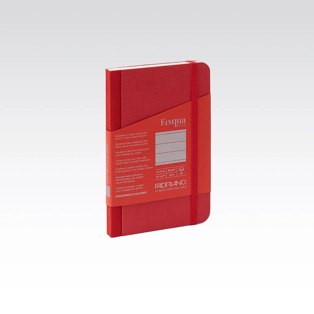 Fabriano Ecoqua Plus Fabric 90gsm Lined 9x14cm Notebooks - Nail Gallerys