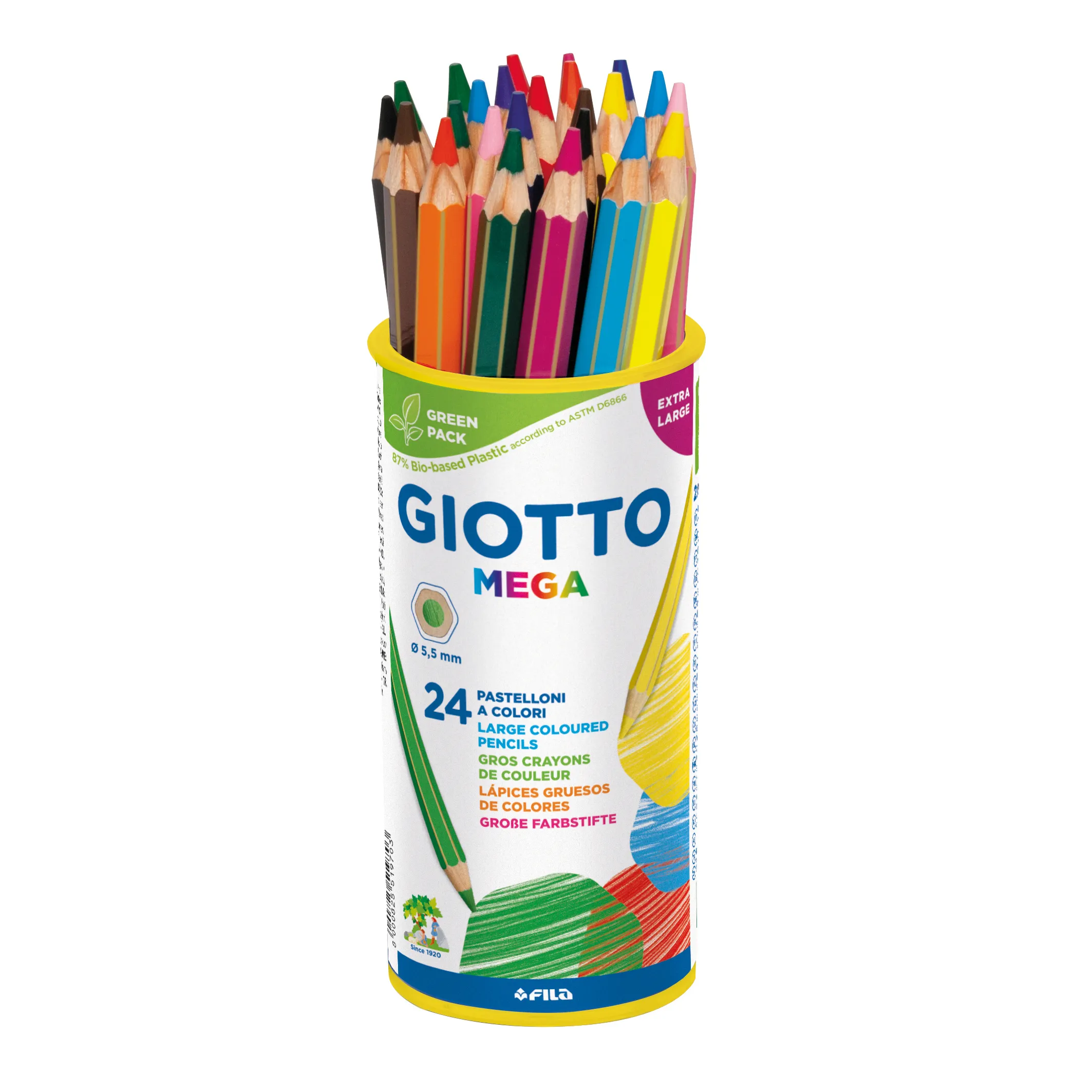 Giotto Mega Colouring Pencils Set of 24 - Nail Gallerys