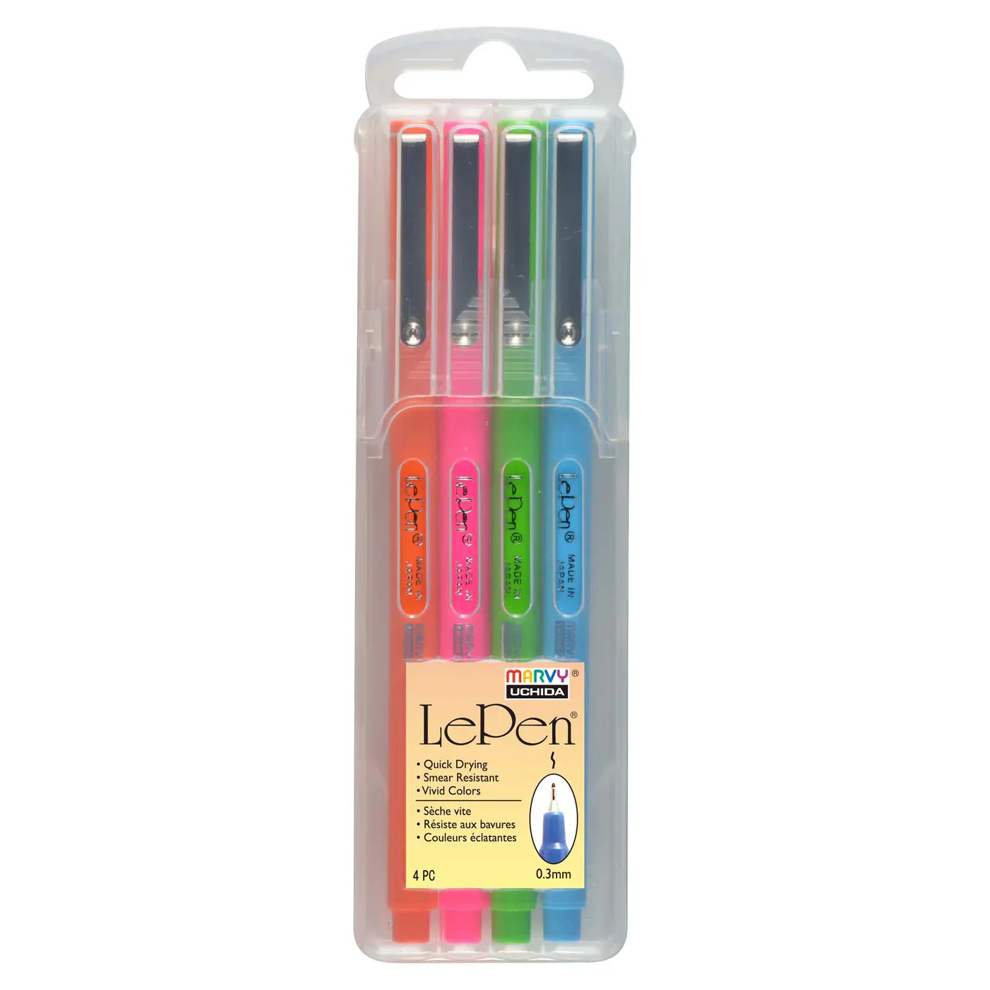 Marvy Le Pen Bright Pens Set Of 4 - Nail Gallerys
