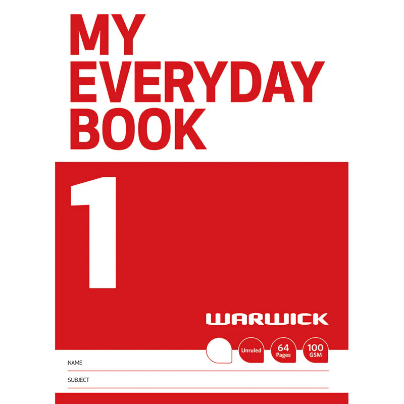 Warwick  My Everyday Book 1 Unruled 64 Page - Nail Gallerys