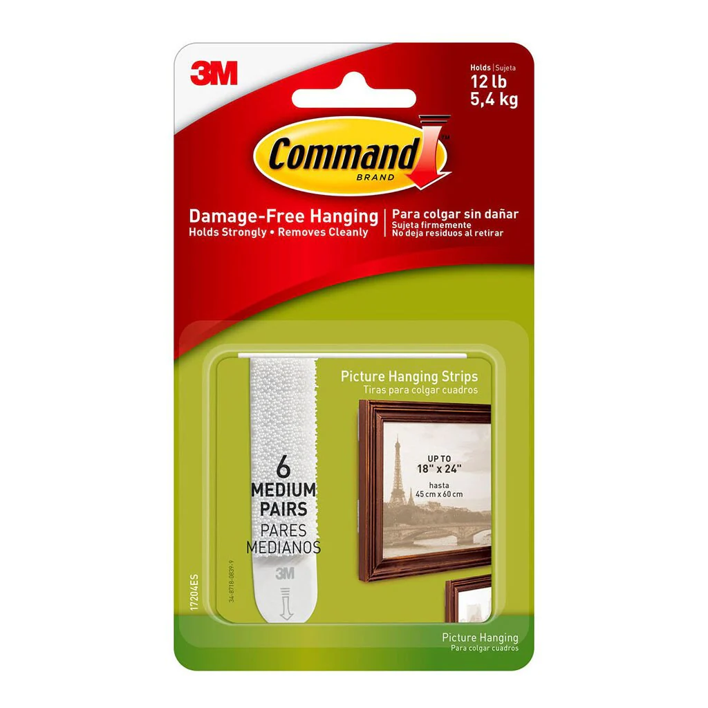 Command Strips Picture Hanging 17204es Medium White Pack Of 8 Sets - Nail Gallerys