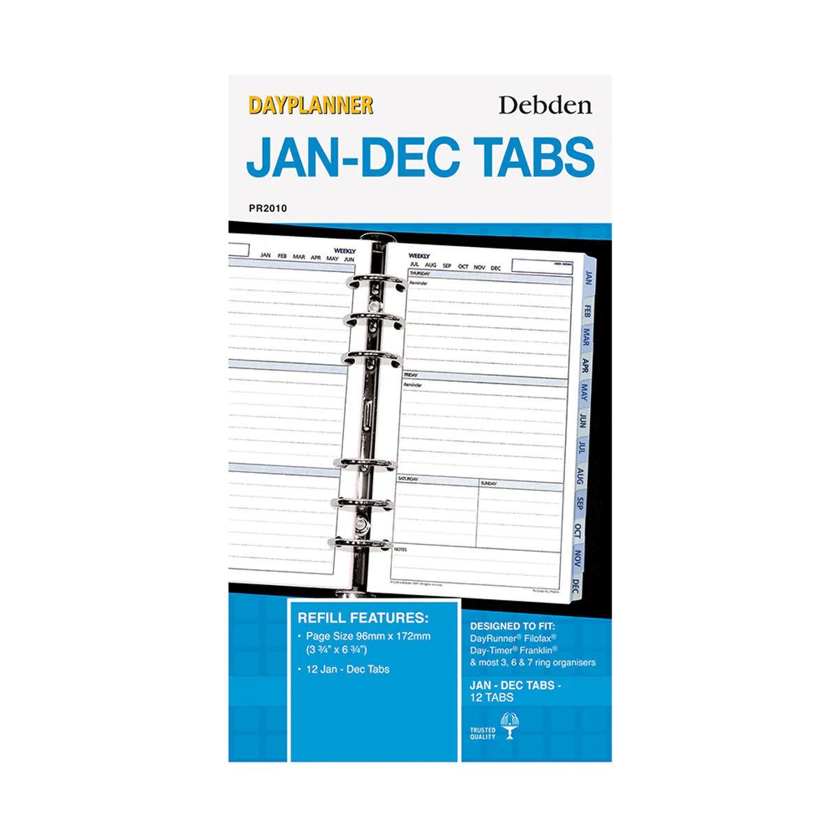 Debden Personal Jan-Dec Tabs Dayplanner Refill - Nail Gallerys