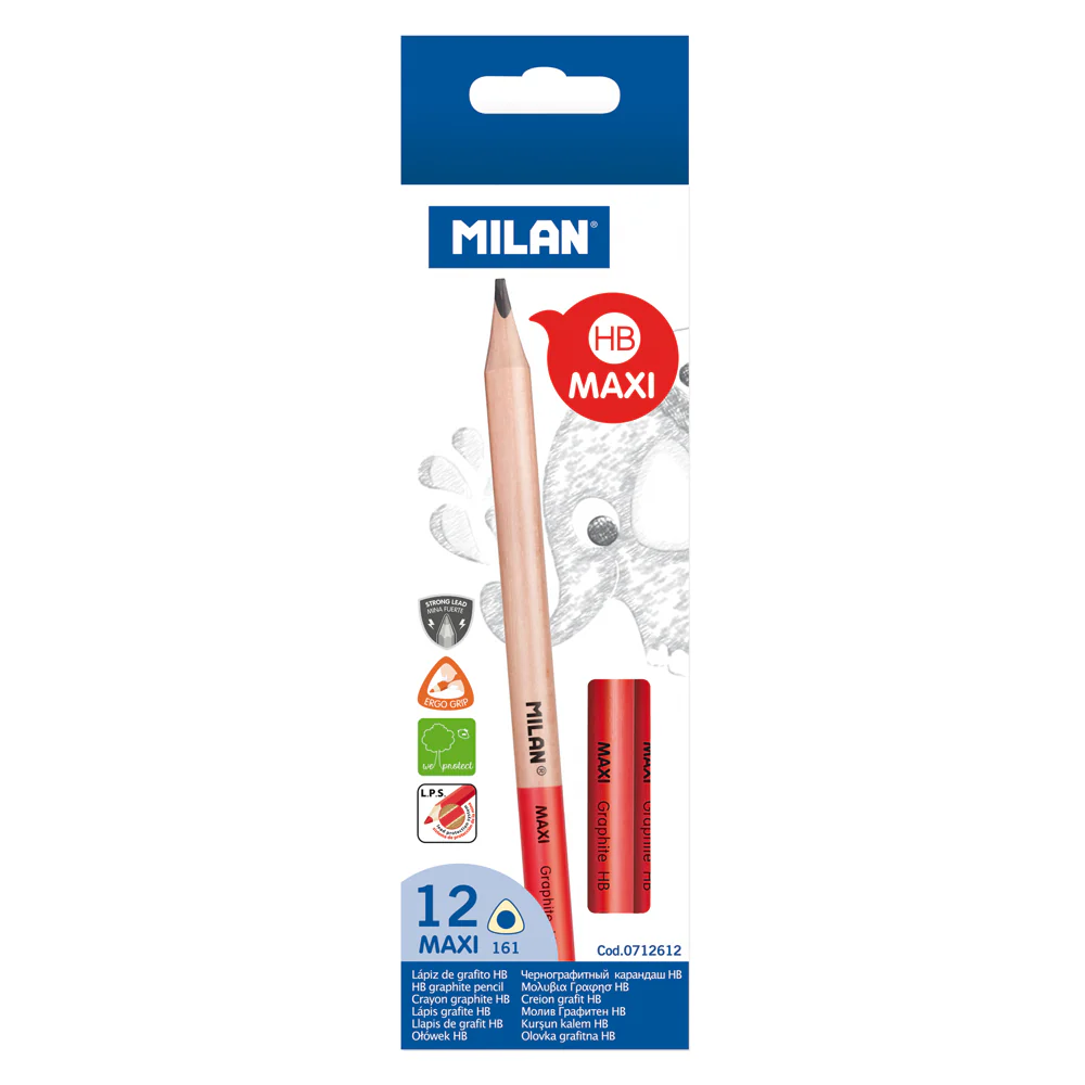 Milan Maxi Hb Graphite Pencils Set Of 12 - Nail Gallerys
