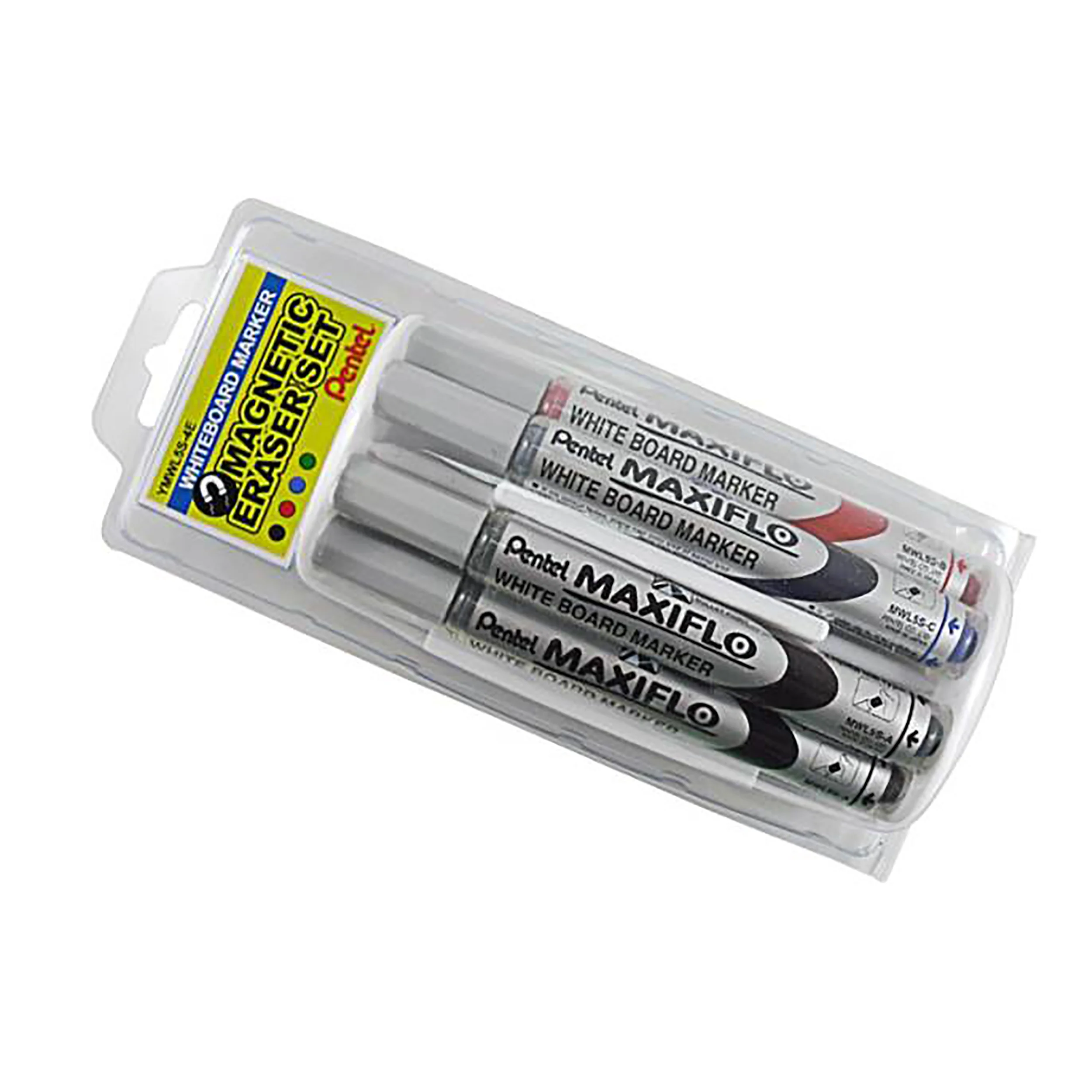 Pentel Maxiflo Whiteboard Marker Pack Of 4 + Duster - Nail Gallerys
