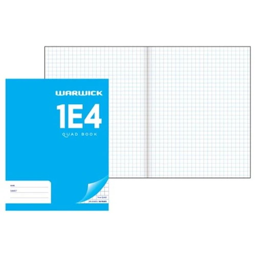 Warwick Exercise Book 1e4 28 Leaf Quad 7mm 230x180mm - Nail Gallerys