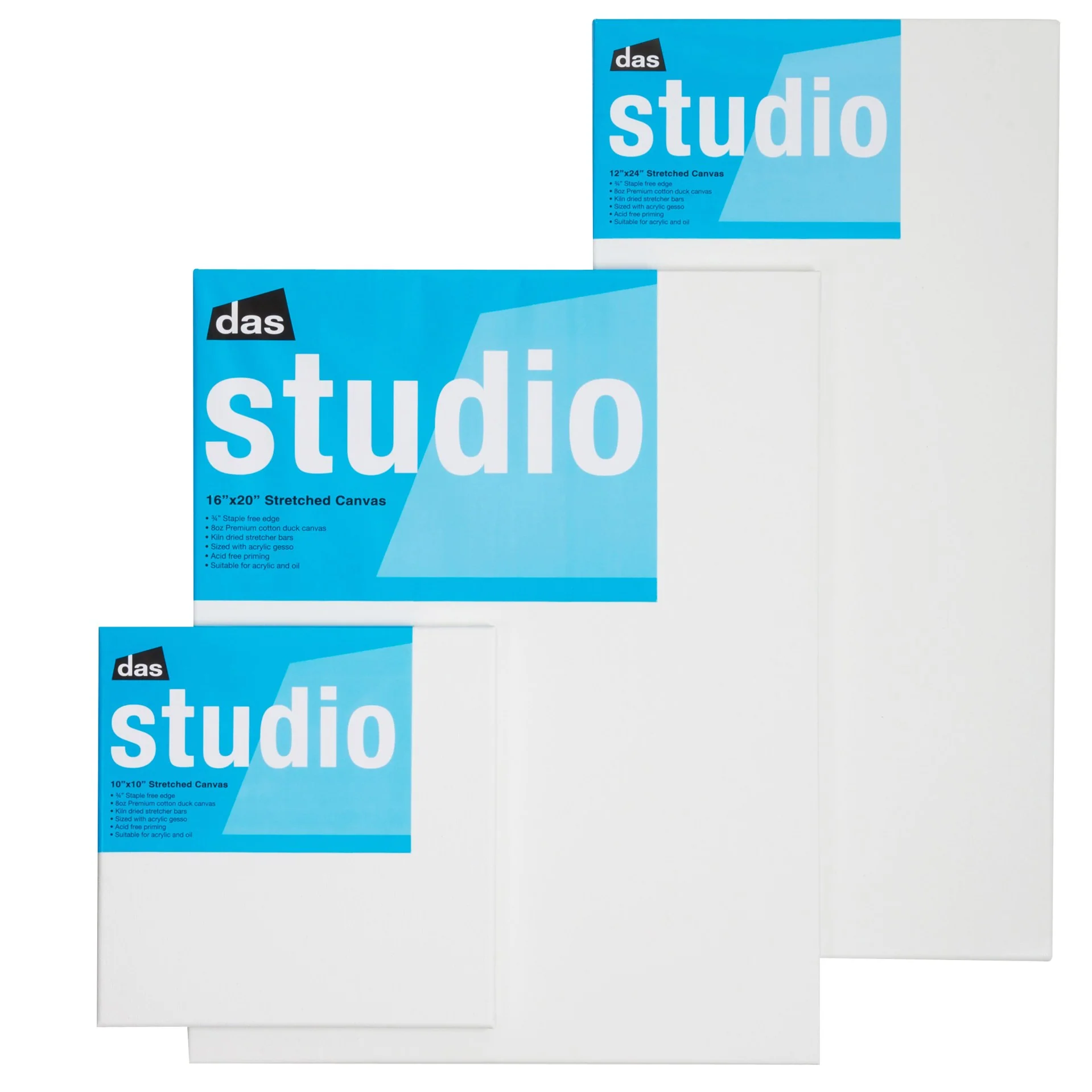 Das Studio 3/4 Canvas - Box Of 20 - Nail Gallerys