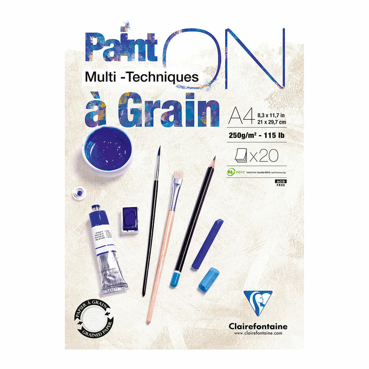 Clairefontaine Painton Pad Grain White 20 Sheets - Nail Gallerys