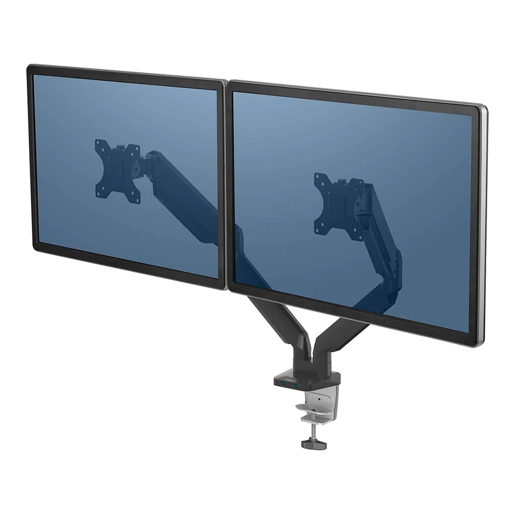 Fellowes Platinum Dual Monitor Arm - Nail Gallerys