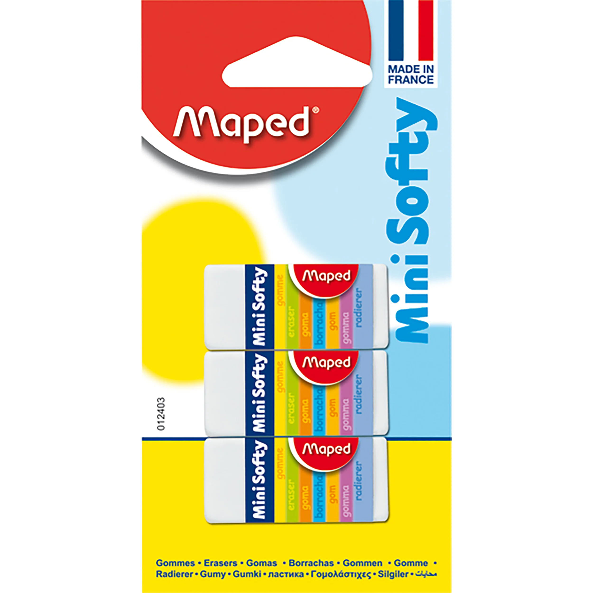 Maped Softy Eraser Mini Pack Of 3 - Nail Gallerys