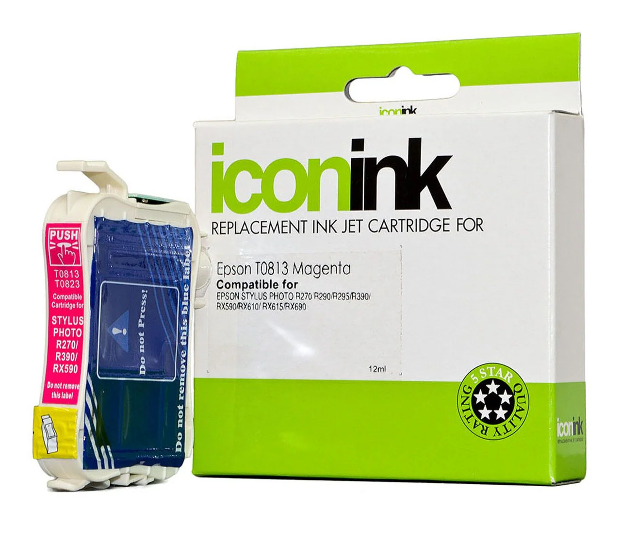Icon Compatible Epson T0813 Magenta 81n Ink Cartridge - Nail Gallerys