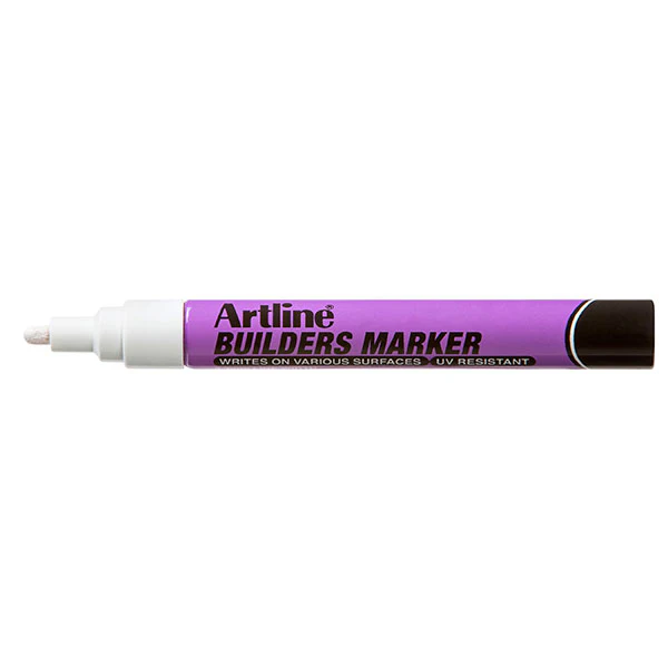 Artline Builders Permanent Marker White - Pack Of 12 - Nail Gallerys