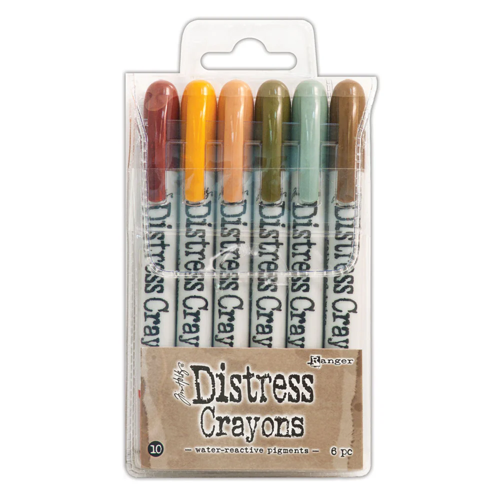 Ranger Distress Crayons Set #10 Pack of 6 - Nail Gallerys