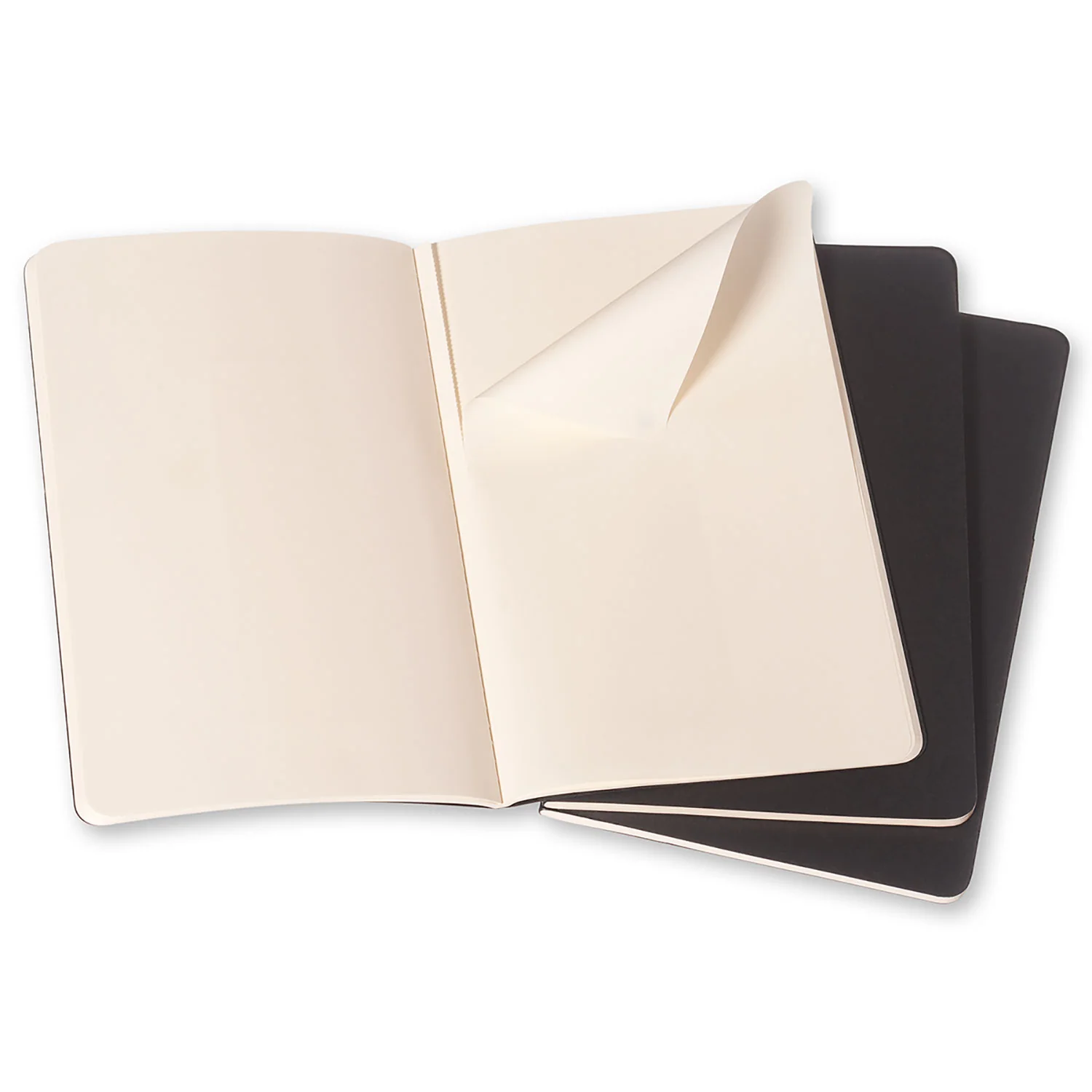Moleskine Cahier Large Plain Journals Pack Of 3 - Nail Gallerys