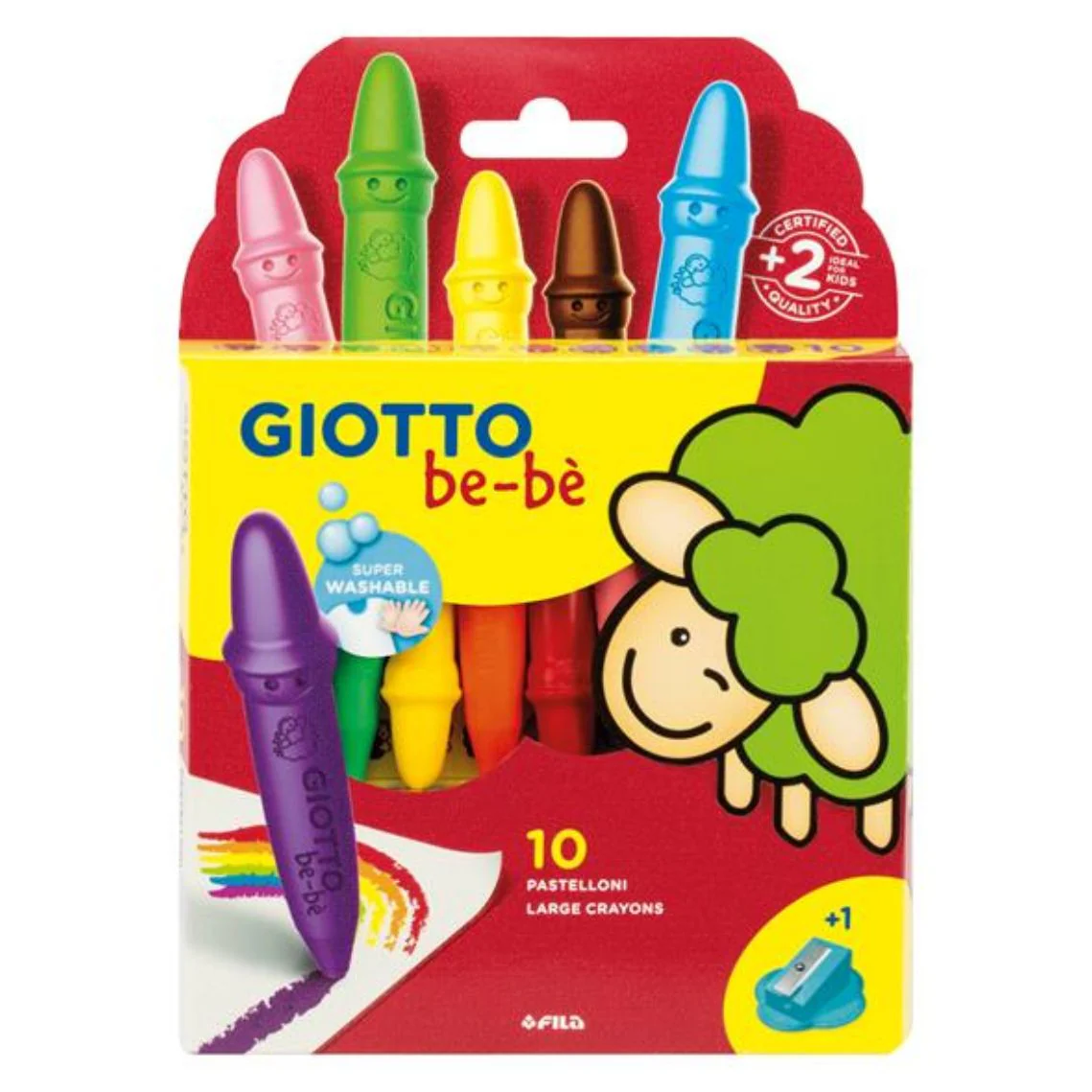 Giotto Be-Be Large Wax Crayons Pack of 10 - Nail Gallerys