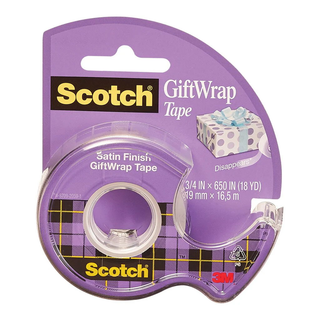 Scotch Gift Wrap Tape 15 19mmx16.5m On Dispenser - Nail Gallerys