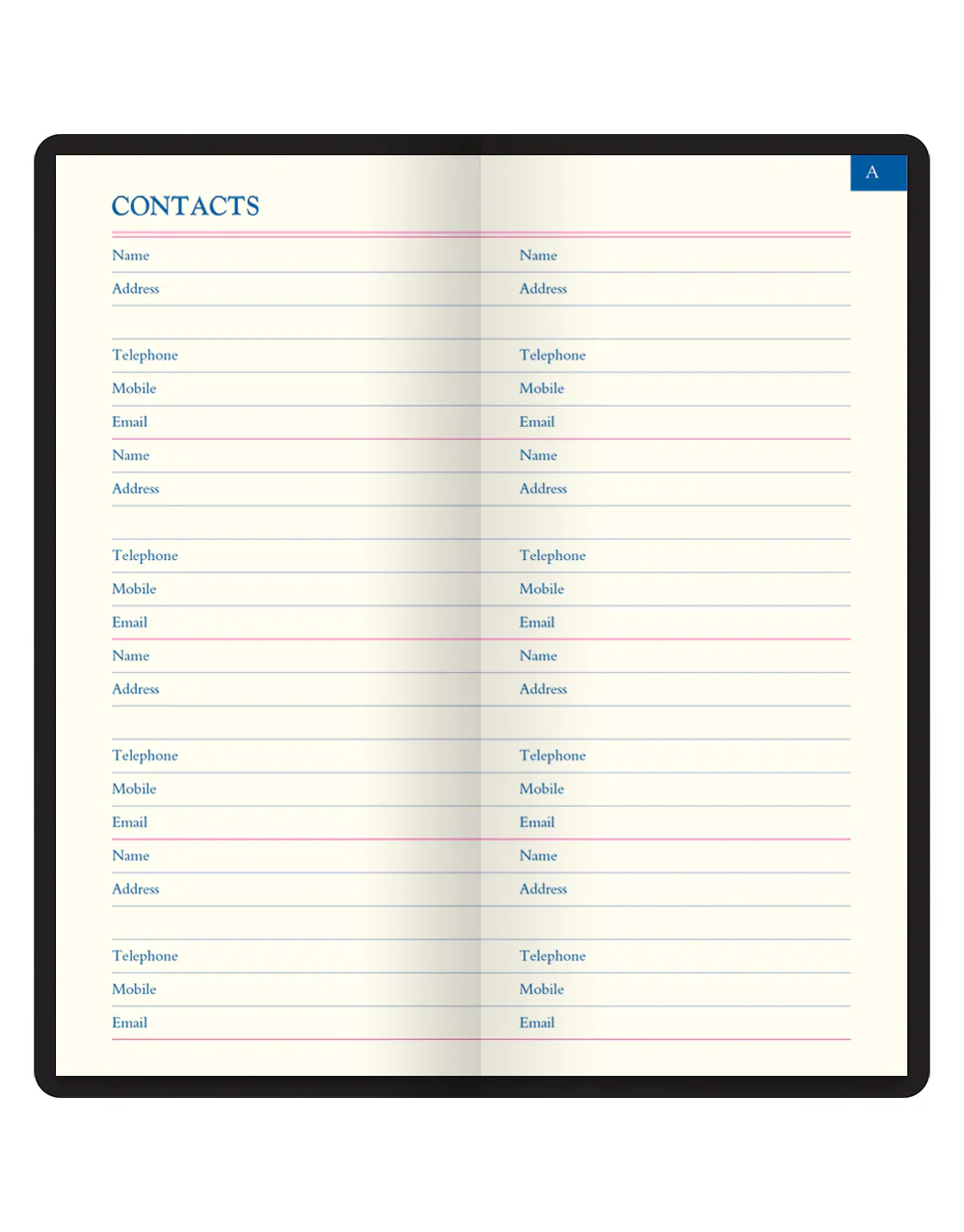 Letts Slim Pocket Icon Address Books - Nail Gallerys