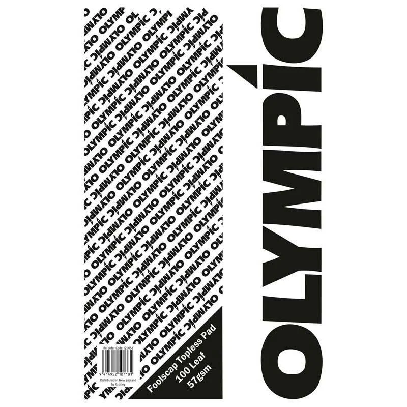 Olympic Topless Pad Foolscap 100 Leaf 60gsm - Nail Gallerys