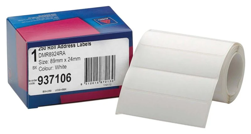 Avery Label Dispenser Dmr8924ra Address 89x24mm 250 Pack - Nail Gallerys
