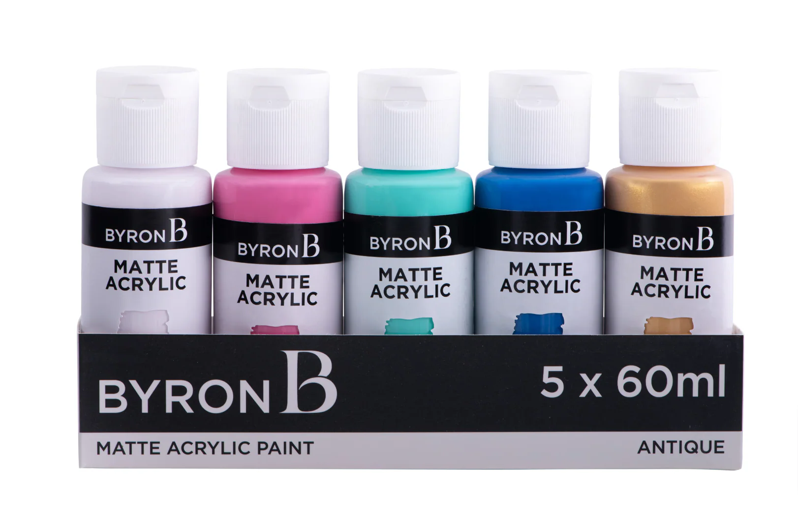 Jasart Byron Matte Acrylic 59ml Paints Set of 5 Antique Colours - Nail Gallerys