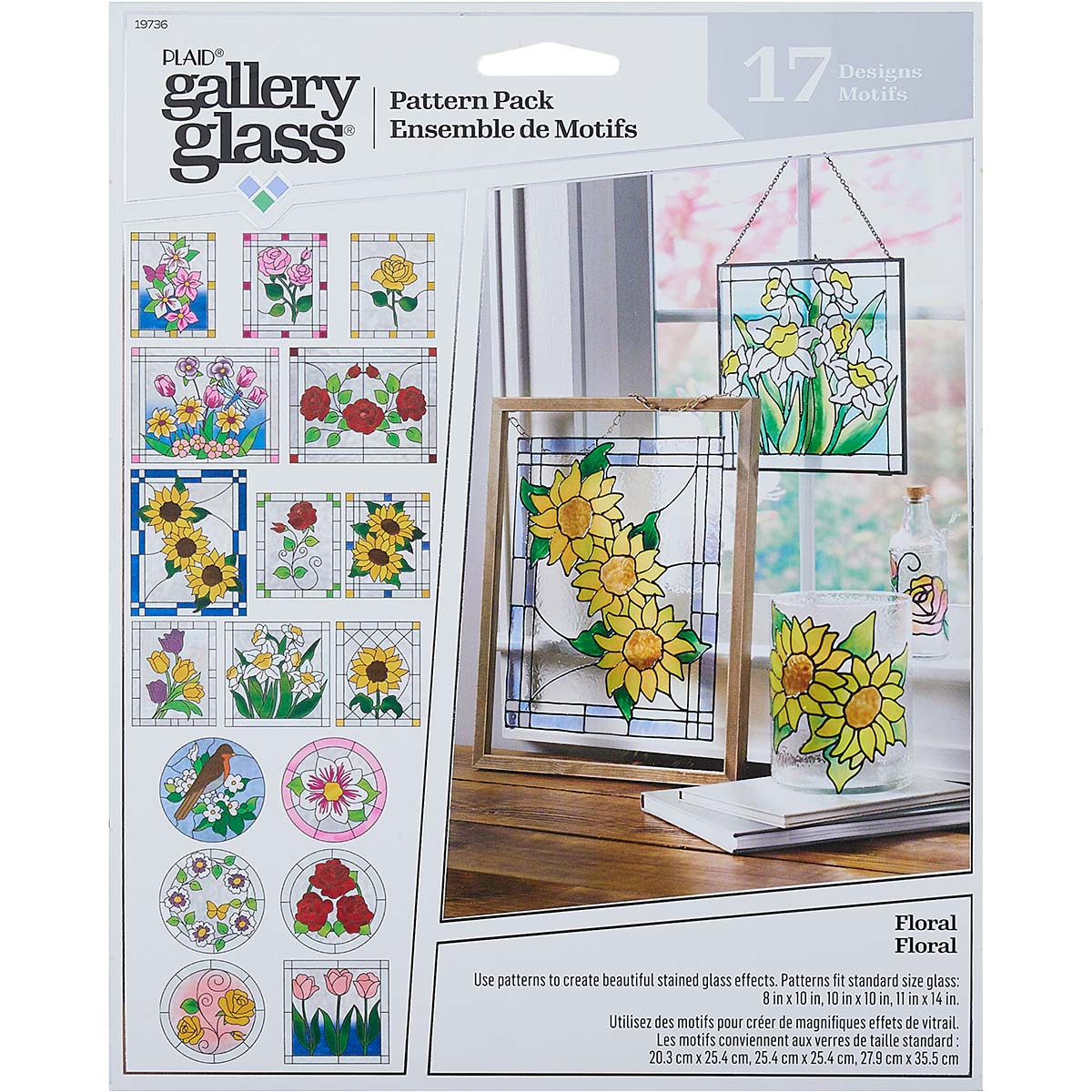 Plaid Gallery Glass Floral Pattern Pack Of 17 Designs - Nail Gallerys