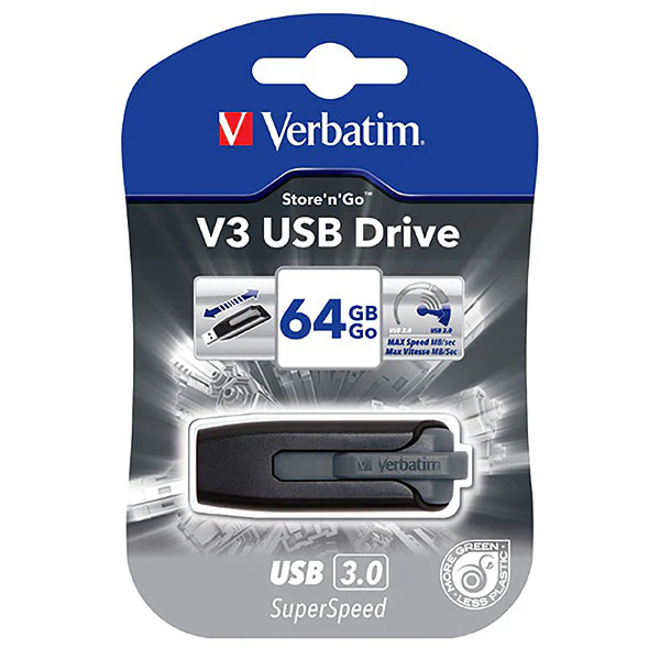 Verbatim Store And Go Portable Hard Drive 64gb Black - Nail Gallerys