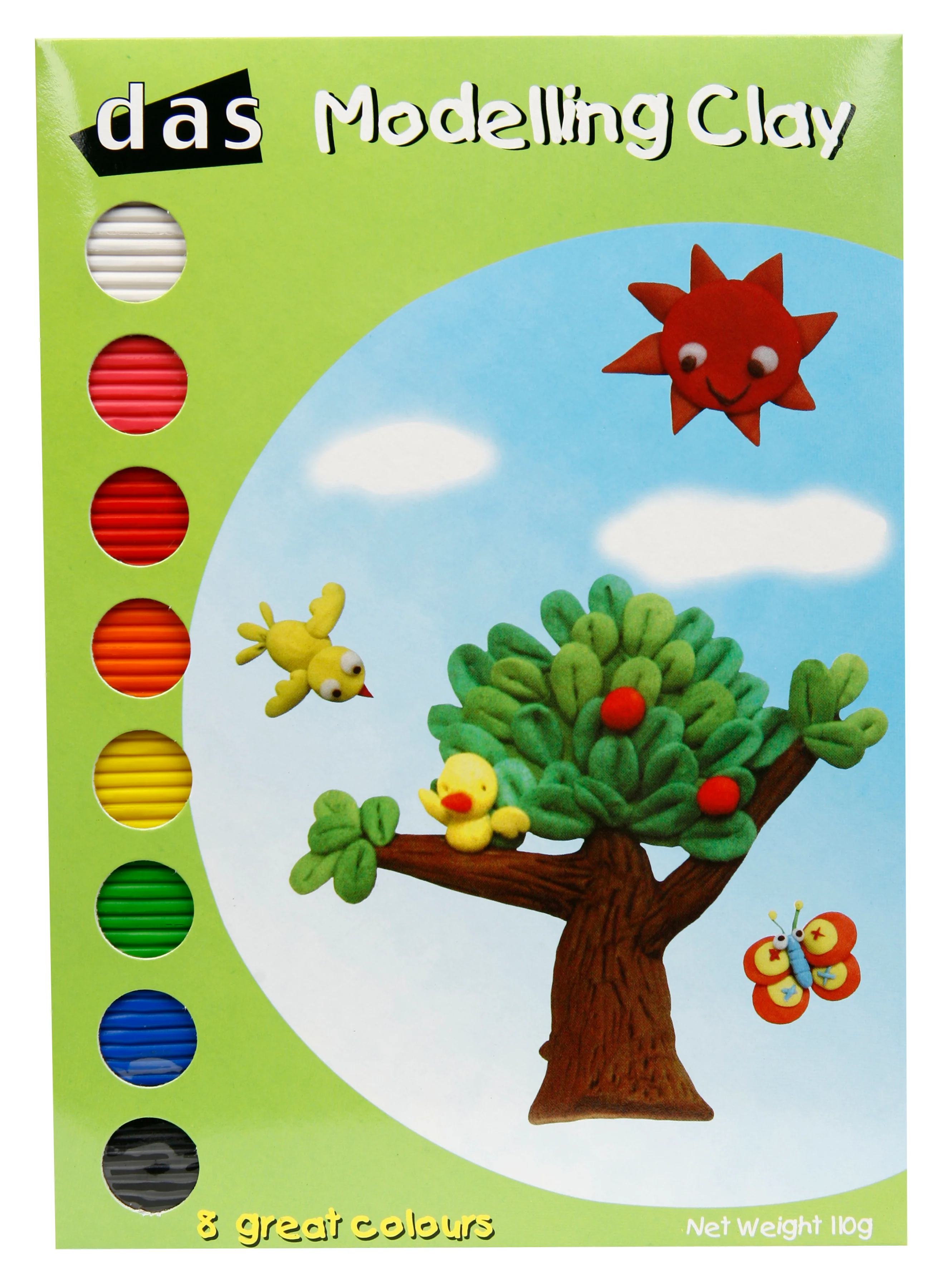 Das Kids Modelling Clay 110g Set of 8 Colours - Nail Gallerys