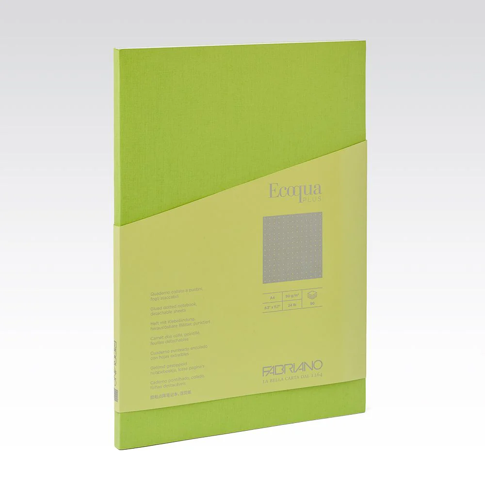Fabriano Ecoqua Plus Glued 90gsm Dots A4 Notebooks - Nail Gallerys