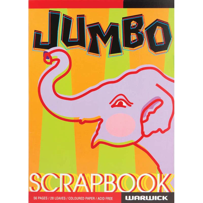 Warwick Project Scrapbook Jumbo 28 Leaf Coloured Pages 335mm X 245mm - Nail Gallerys