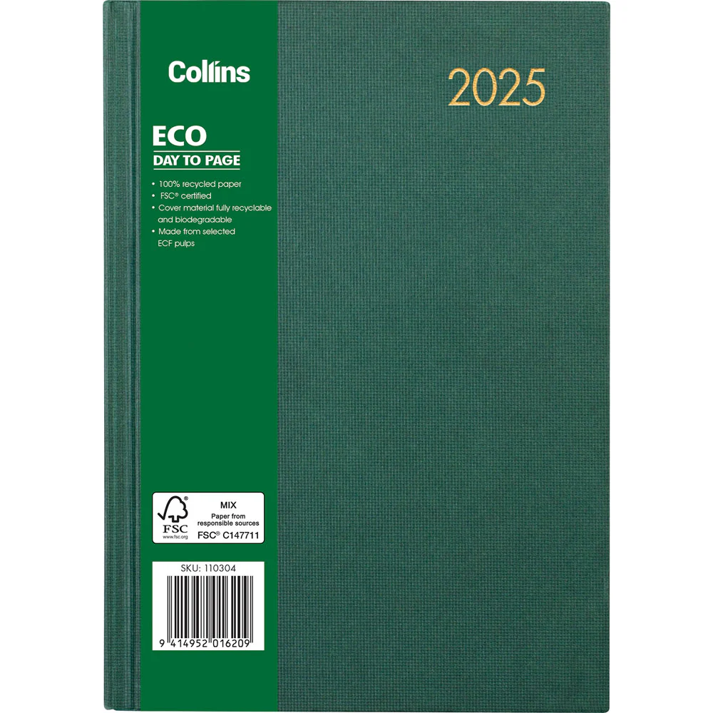 Collins Eco A51 Day Per Page Diary - Nail Gallerys