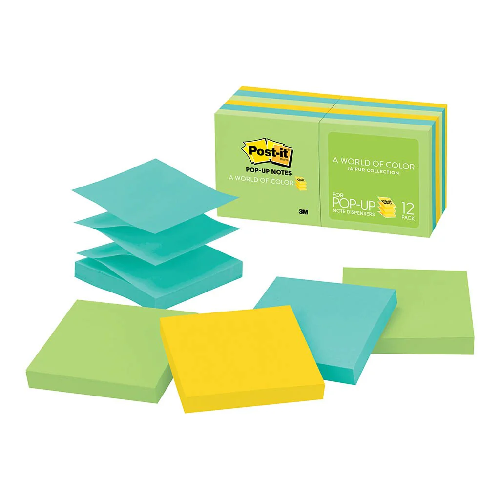 Post-it Pop Up Note Refill R330-au Jaipur 76x76mm 100 Sheet Pads Pack Of 12 - Nail Gallerys