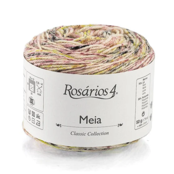 Rosarios 4 Meia Sock Yarn Print 4ply - Nail Gallerys