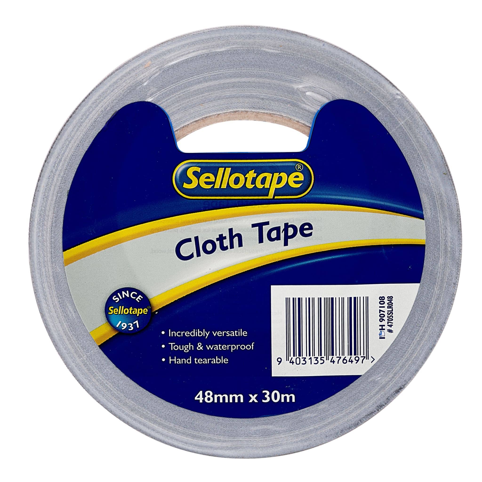 Sellotape 4705SLR Cloth Silver Wr 48mmx30m - Nail Gallerys