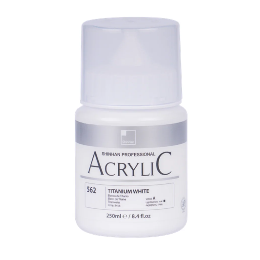 ShinHan Professional 250ml Acrylic Paint Titanium White - Nail Gallerys