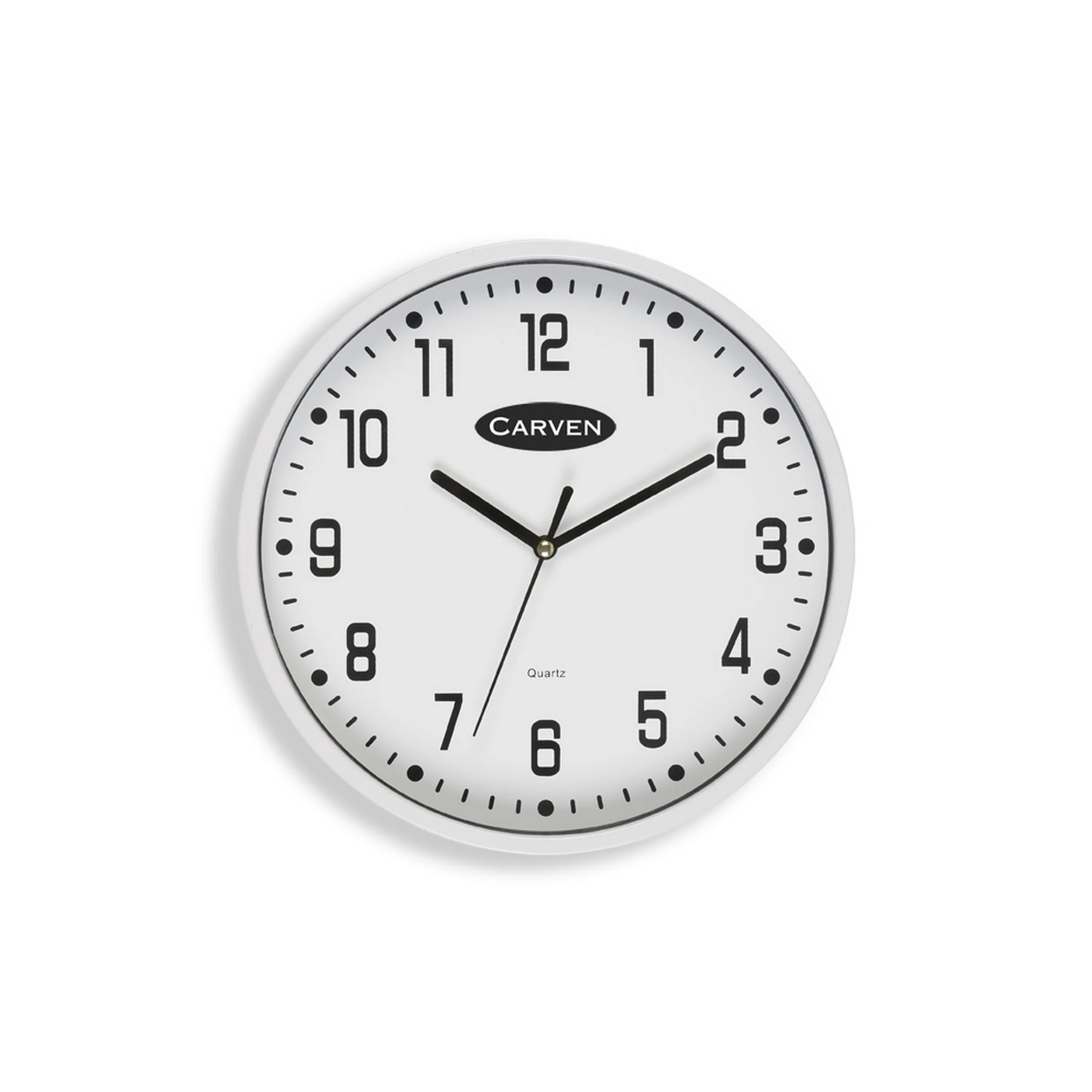 Carven Clock 225mm White Frame - Nail Gallerys