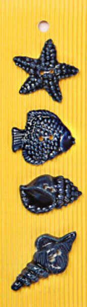 Incomparable Buttons - Shells - Card of 4 - Nail Gallerys