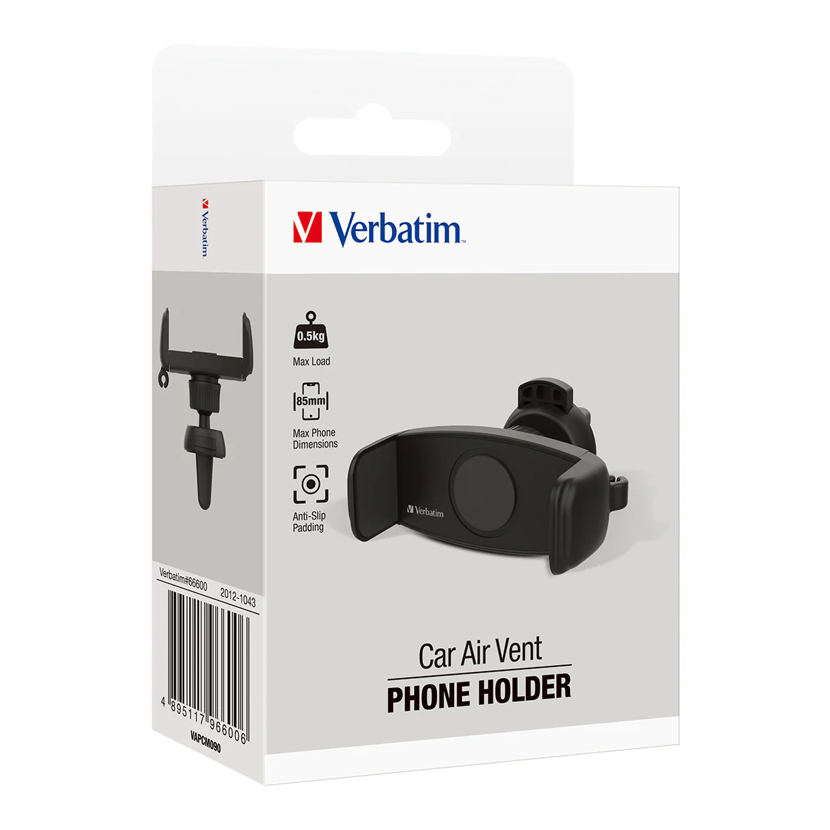 Verbatim Essentials Phone Mount Air Vent Black - Nail Gallerys