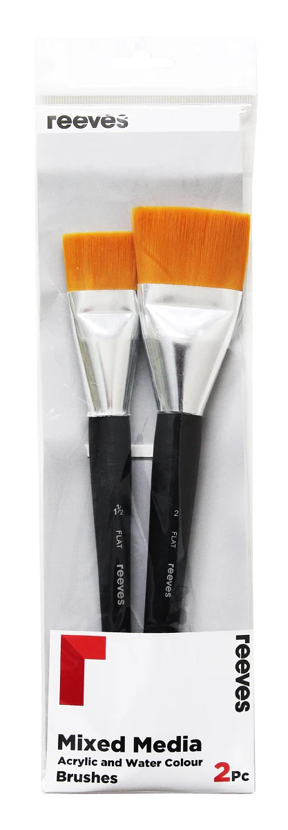 Reeves Mixed Media Golden Synthetic Brushes Set of 2 - Nail Gallerys