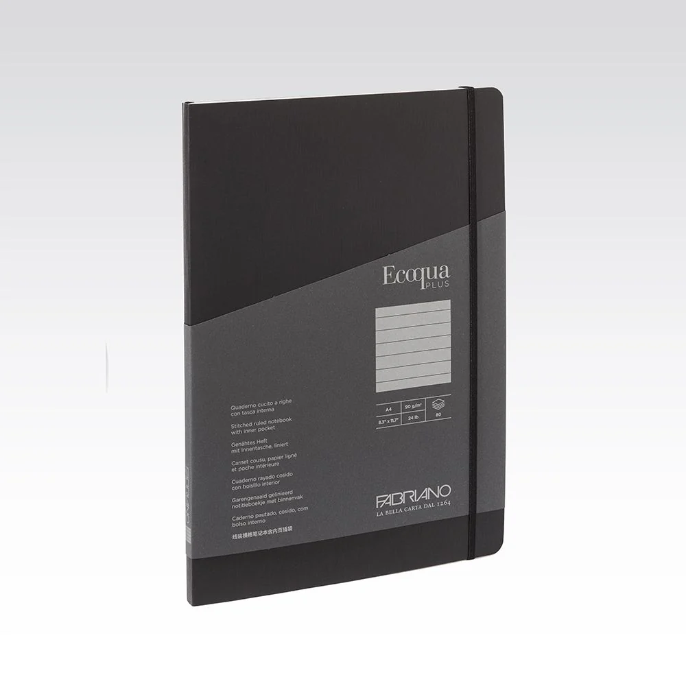 Fabriano Ecoqua Plus Stitch 90gsm Lined A4 Notebooks - Nail Gallerys