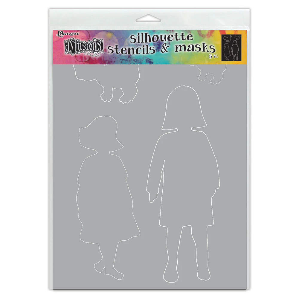 Ranger Dylusions Dyalog Silhouette Stencil Edith - Nail Gallerys